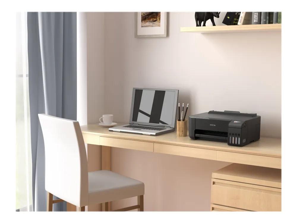 Epson EcoTank L1250 - Printer - farve - blækprinter - kan genopfyldes - A4 - 5760 x 1440 dpi - op til 10 spm (mono) / op til 5 spm (farve) - kapacitet: 100 ark - USB, Wi-Fi - sort