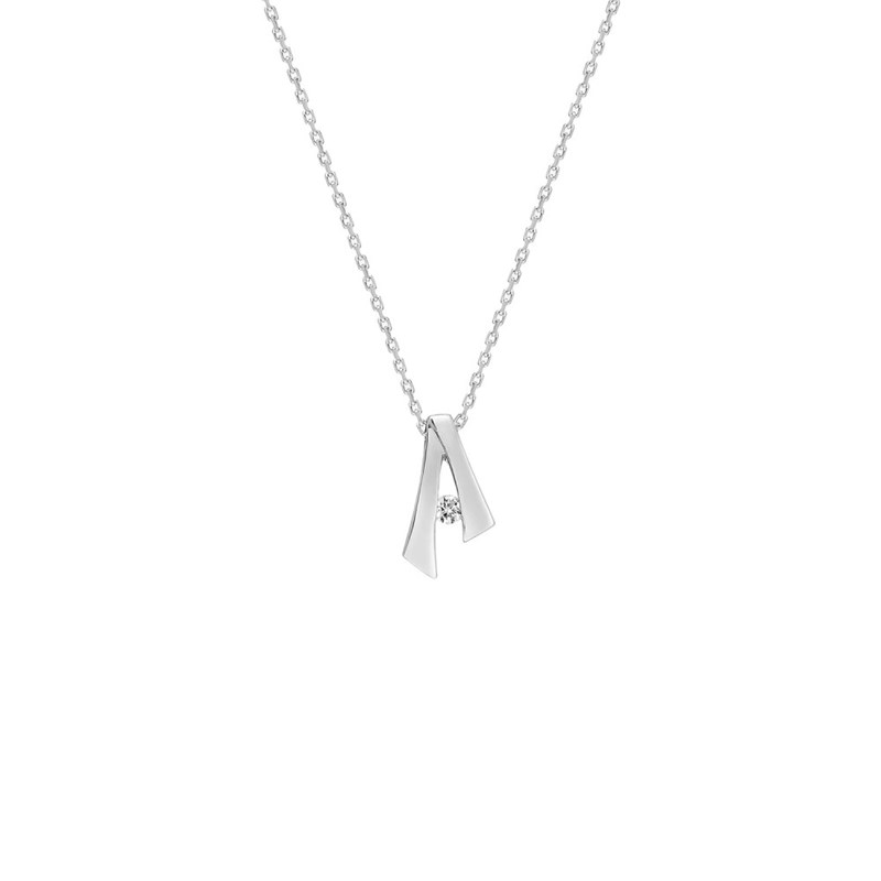 Collier Femme - Or 18 Carats - Diamant 0,04 Carats - Longueur : 42 cm