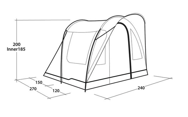 Outwell Sky 2 Tunnelzelt für 2 Personen