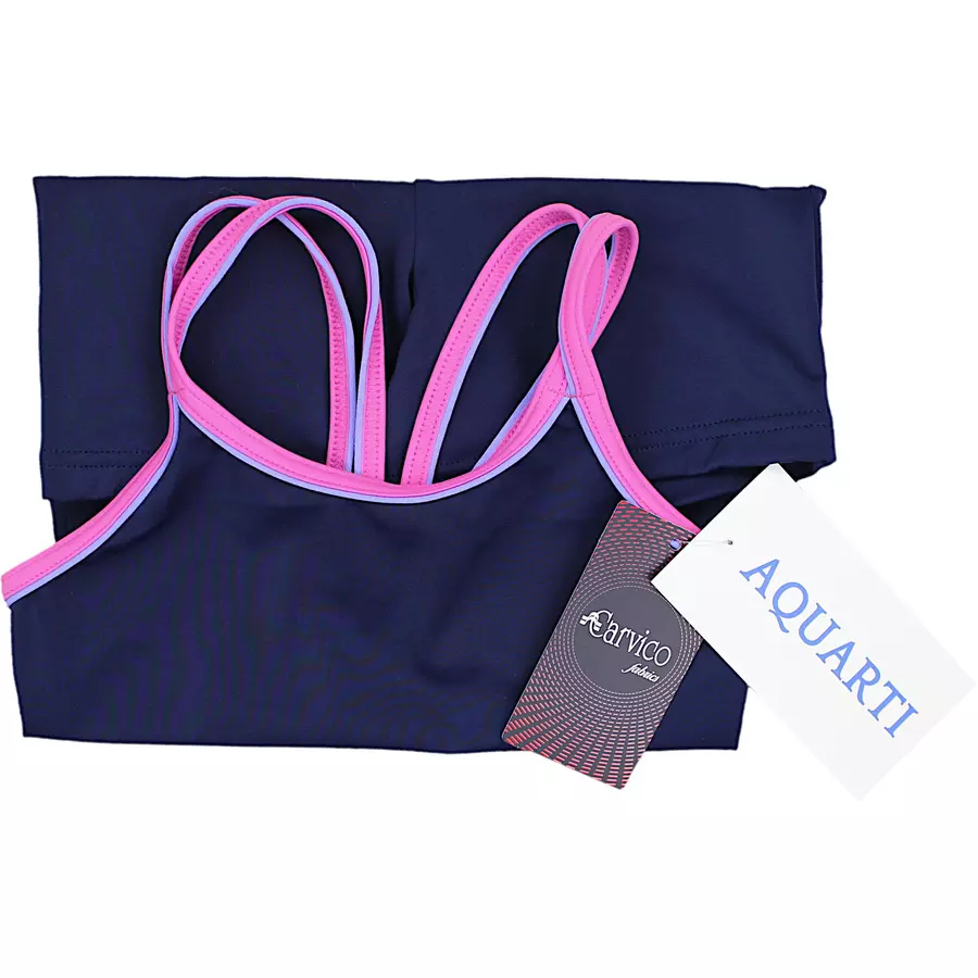 Aquarti Mädchen Badeanzug mit Bein Racerback rosa