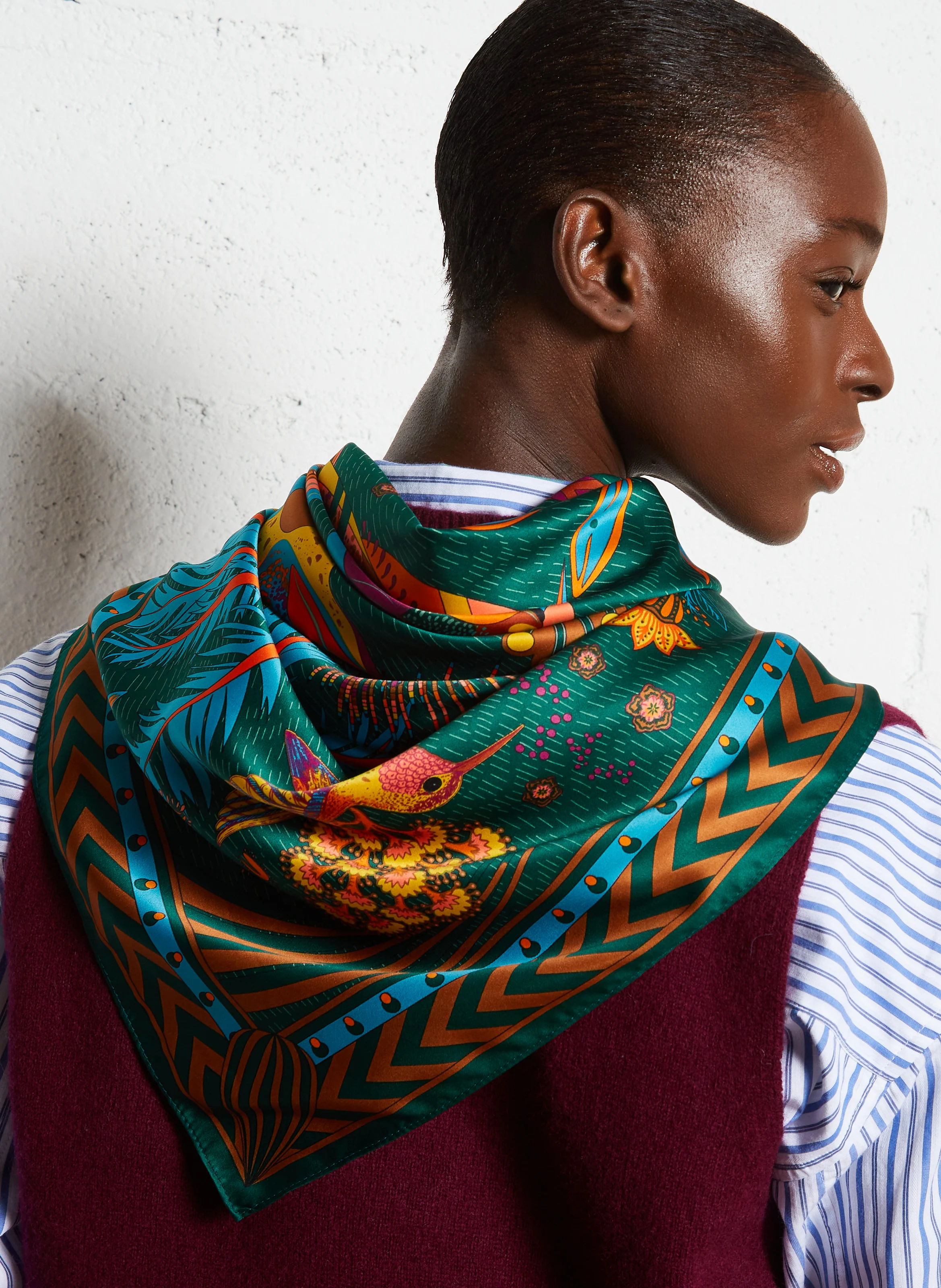 MAGIC INDIA - Foulard imprimé | Vert