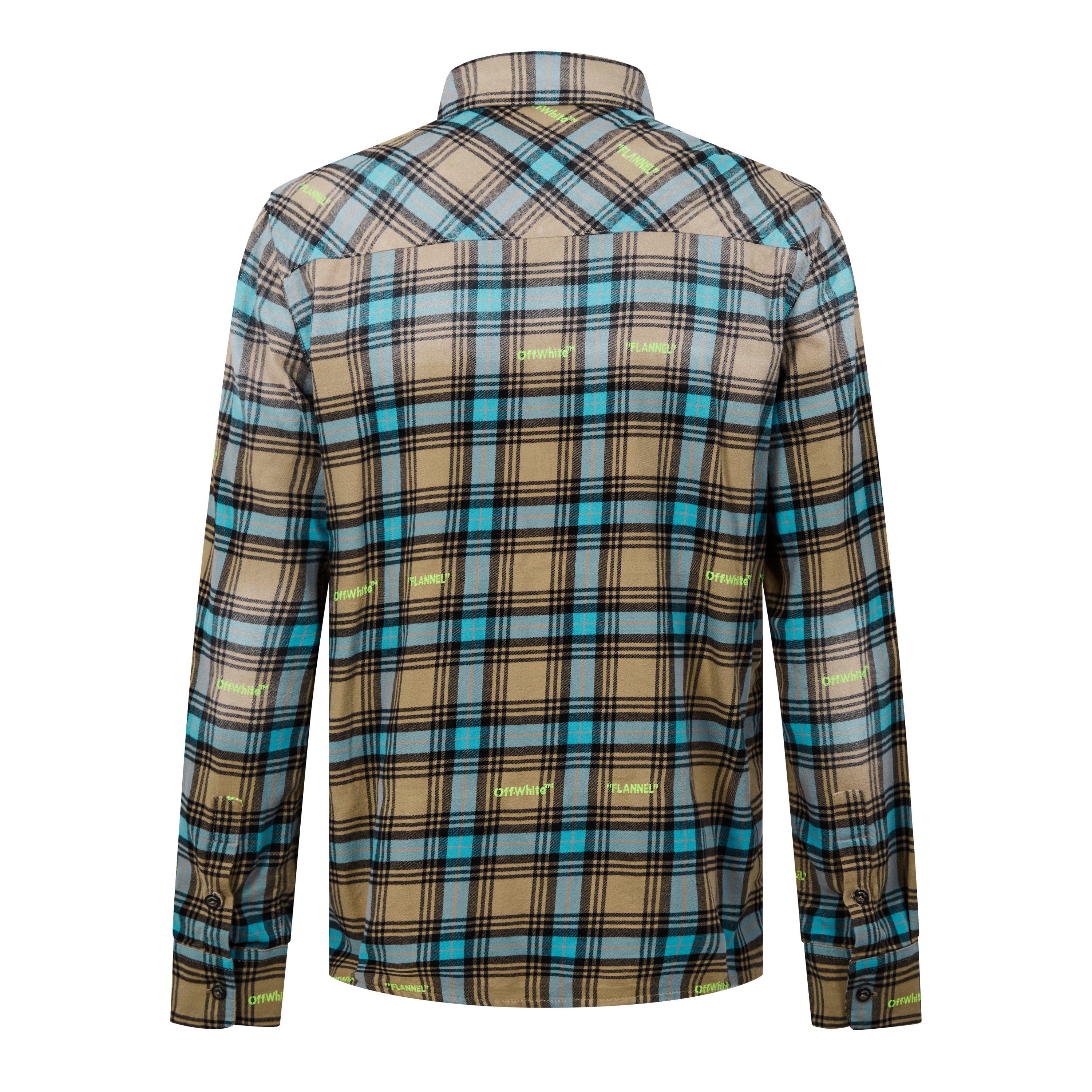 Off White Helvet Patt Checked Overshirt