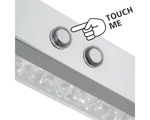 LED hanglamp, dimbaar, 32W, 2500 lm, 2750 KB, 100 cm, chroom