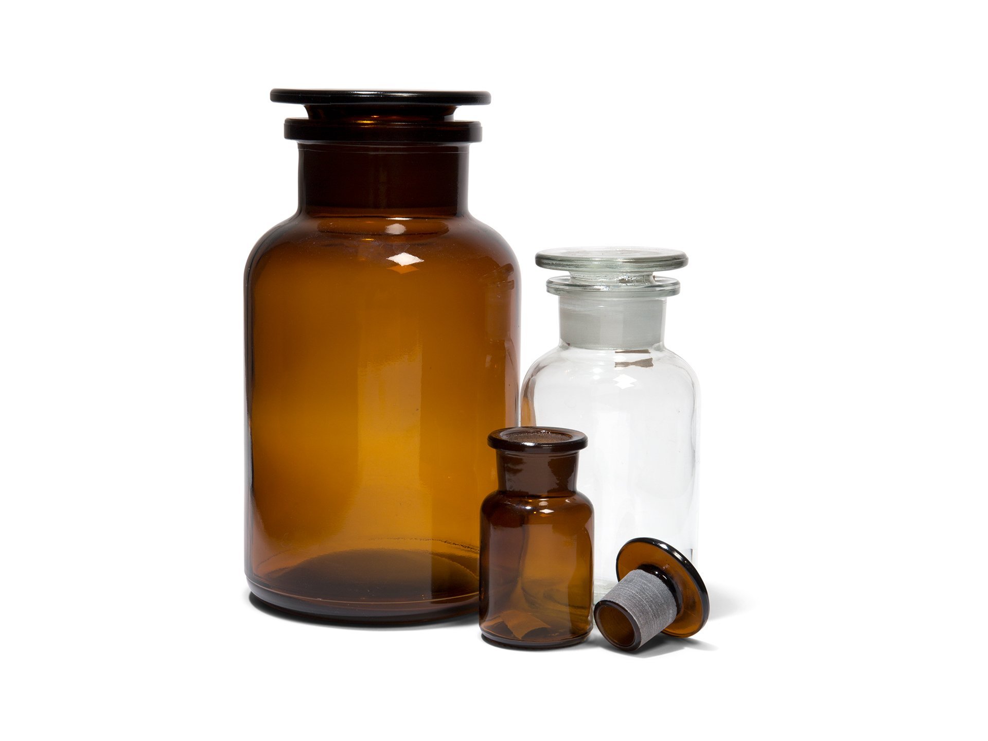 Apothekerflaschen mit Glasstopfen