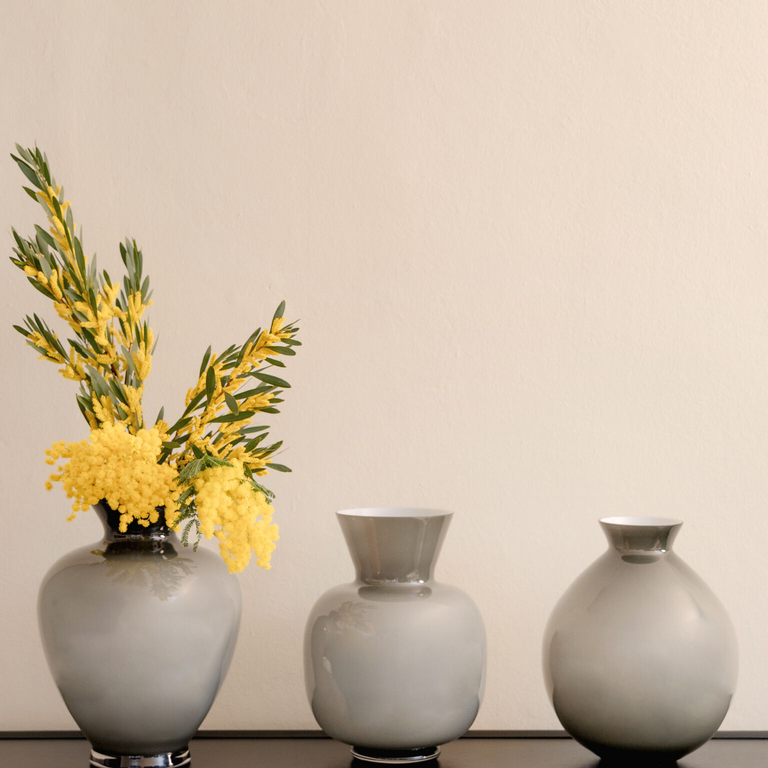 Gianna Grey - Glass Vase 36 cm