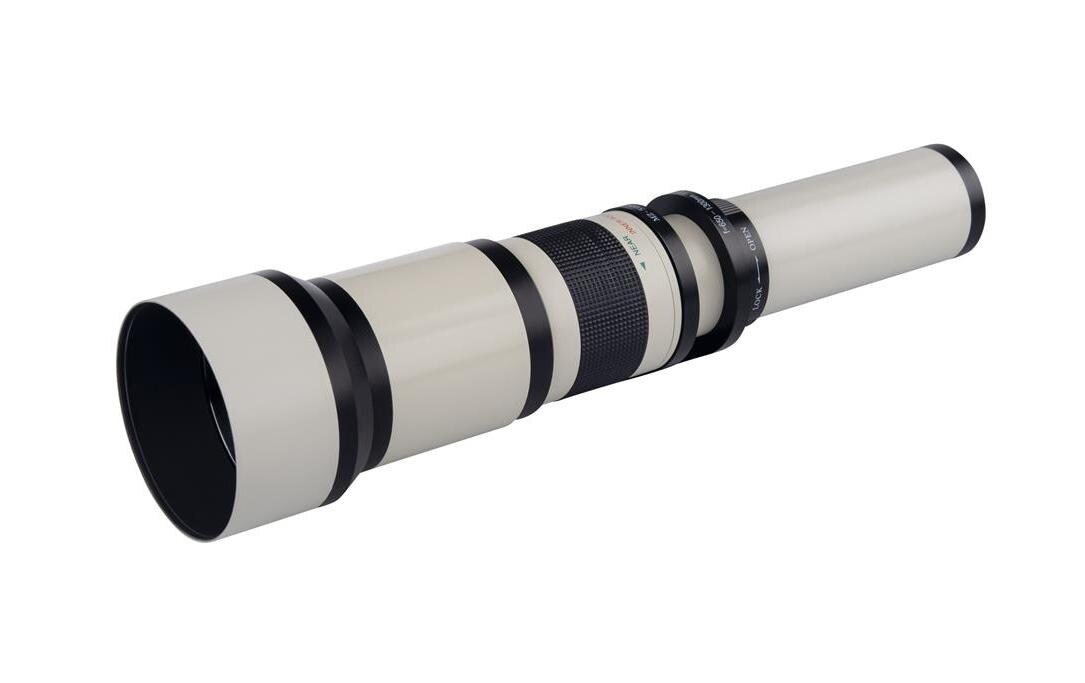 Zoomobjektiv 650-1300mm Dörr T2 - Weiss<br>Teleobjektiv, das sich für Aufnahmen von Tieren, Natur und Details aus grosser Entfernung eignet