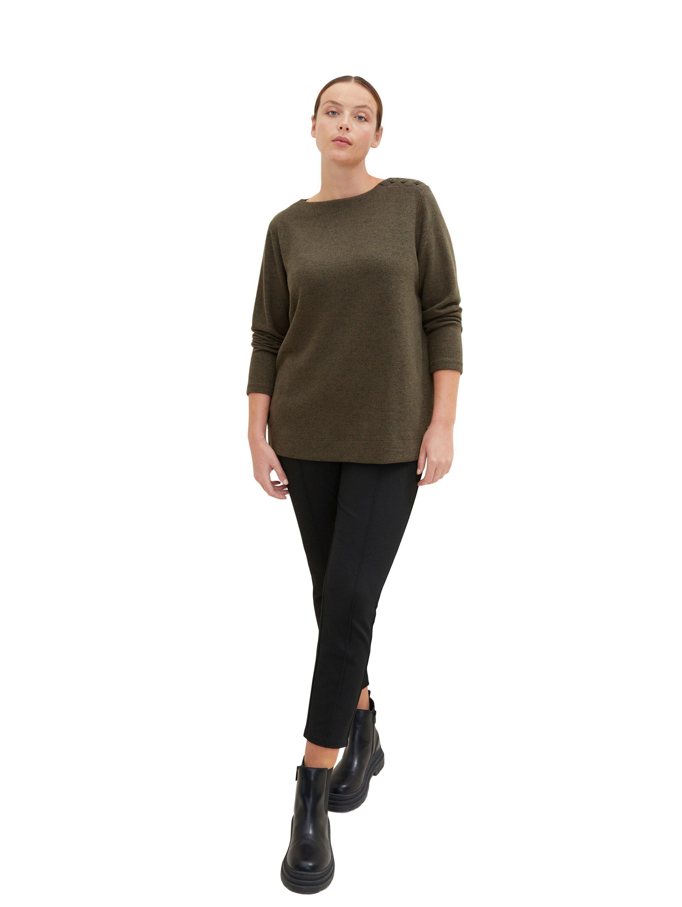 Sweatshirt mit Knopfleiste auf der Schulter