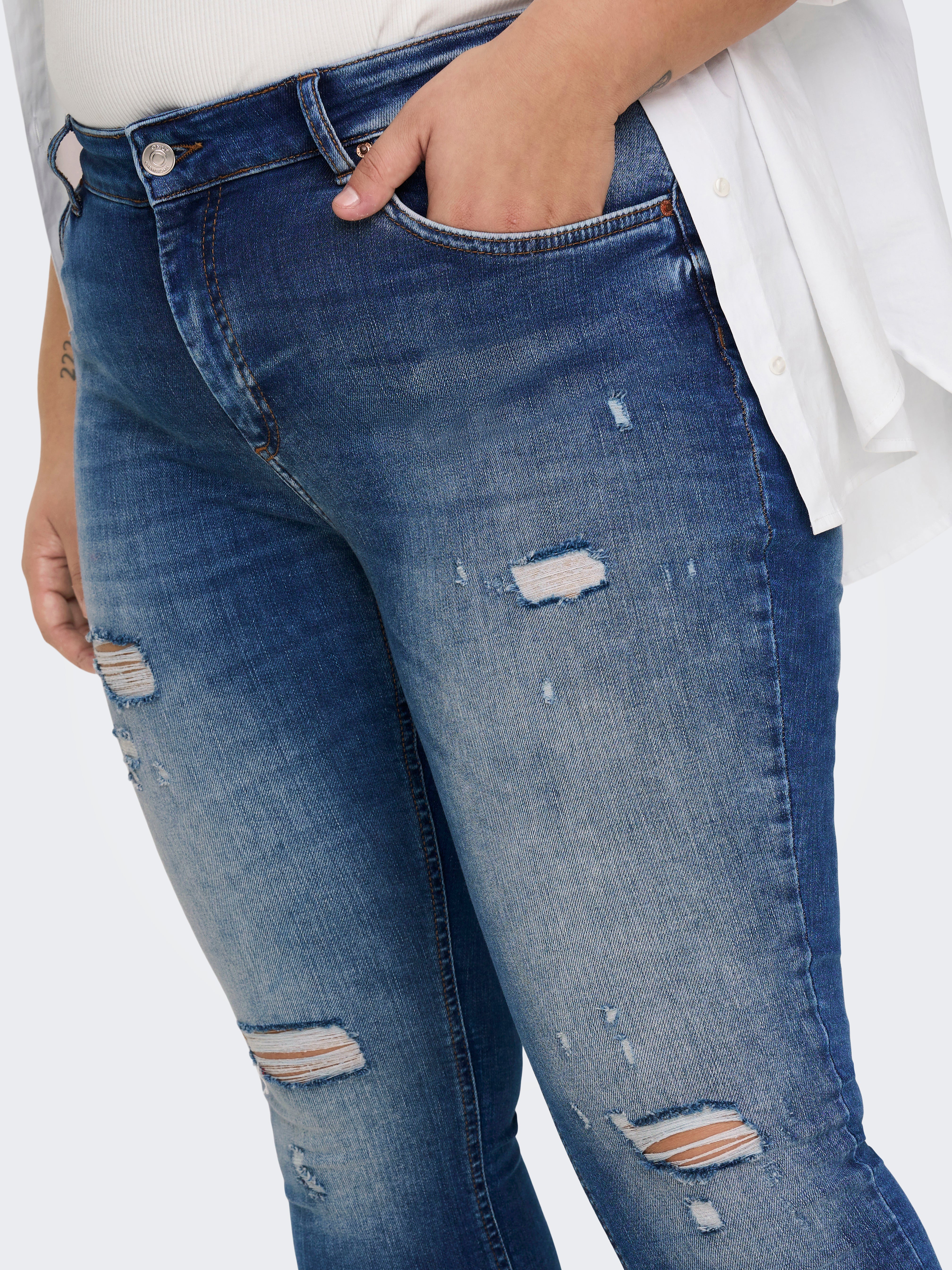 CARWILLY Skinny Fit Jeans Dark Blue Denim
