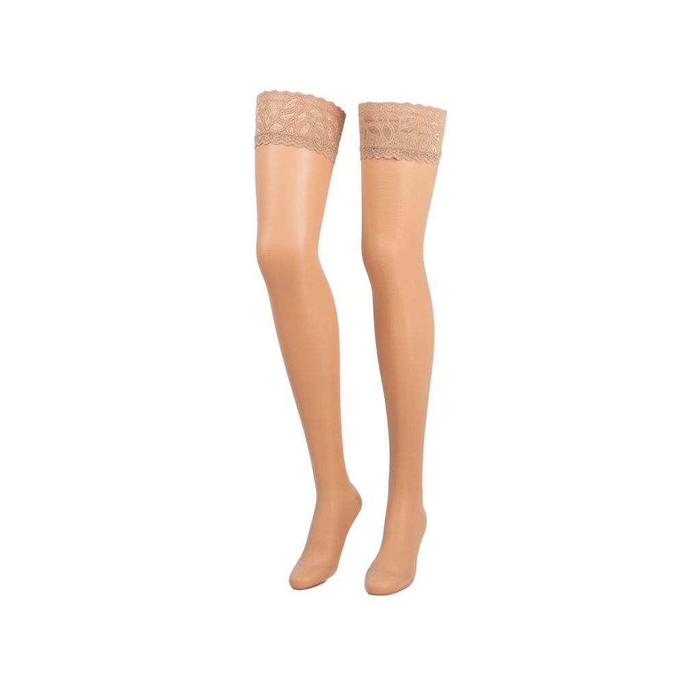 CALYPSO Schenkelstrümpfe (A-G 140)<br>1 Paar, GrI, silk