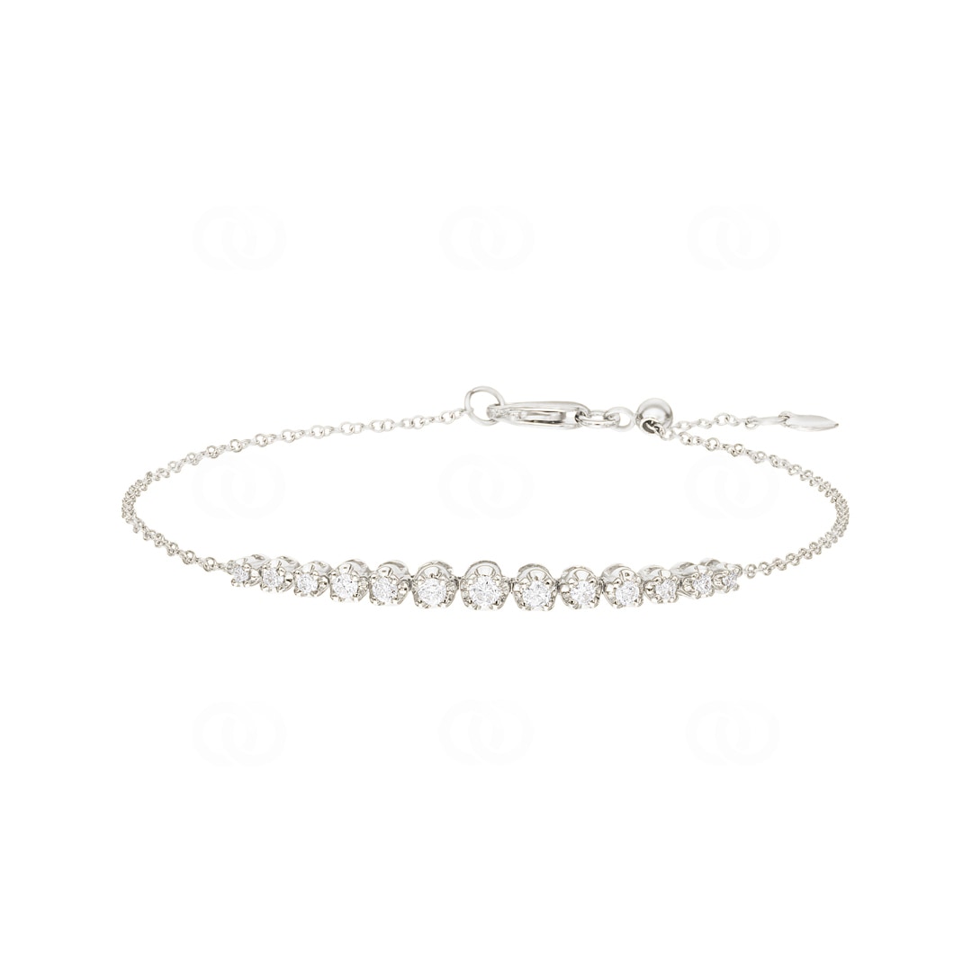 0.25 Karat Diamantarmband 750/18 K Weissgold