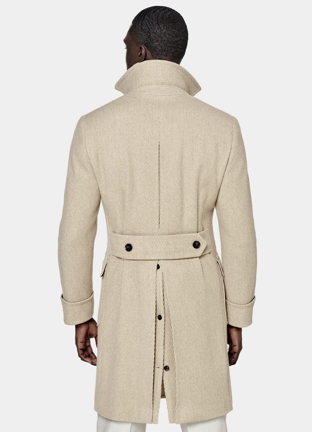 Manteau Polo en twill marron clair