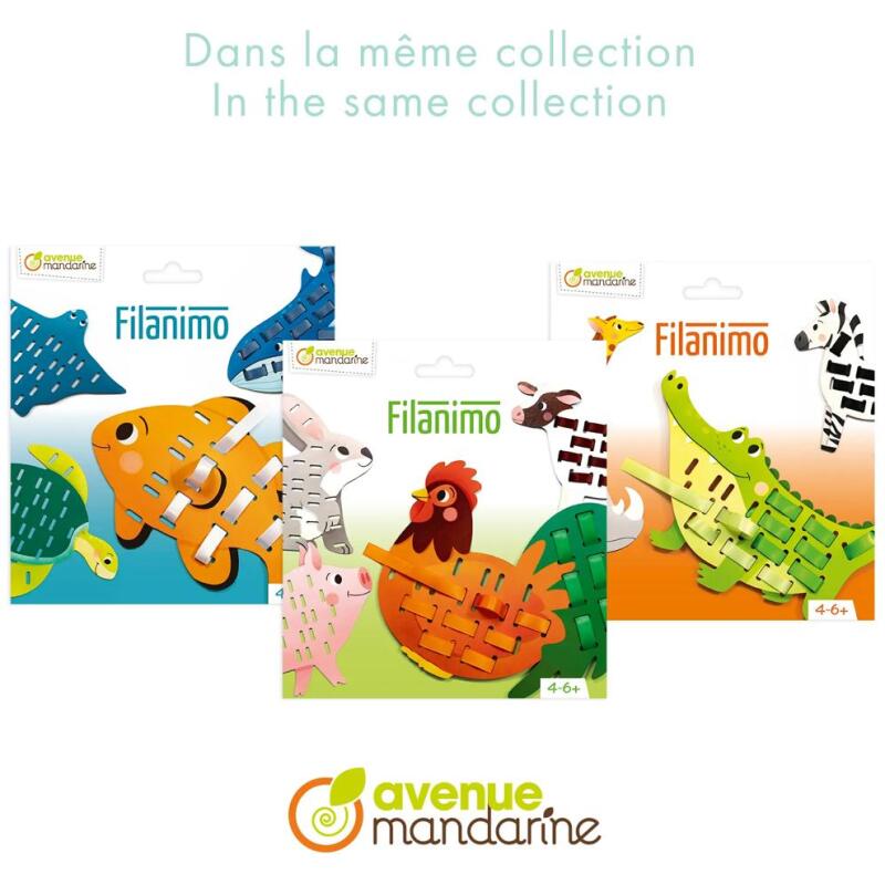 Rubans à tisser, Animaux sauvages - Orange