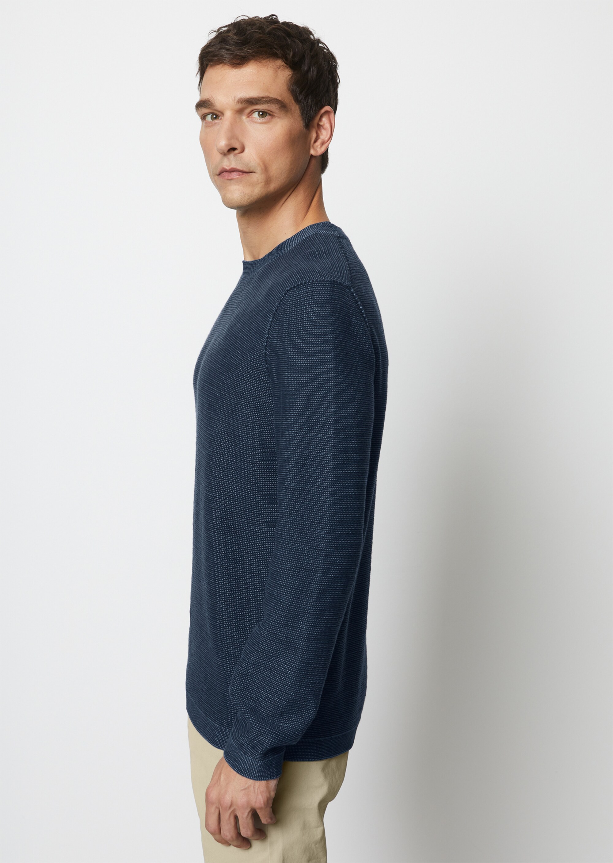 Pullover regular aus Bio-Baumwolle und Leinen