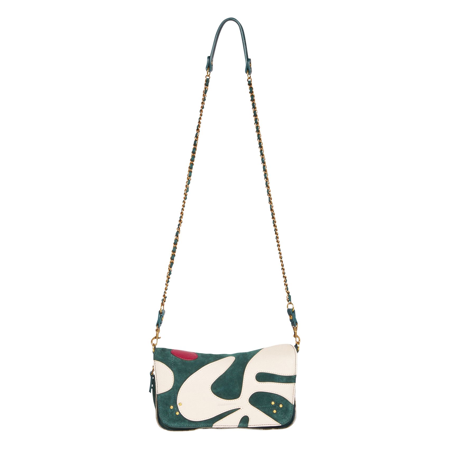 BOBI S - Sac bandoulière en cuir velours | Multicolore