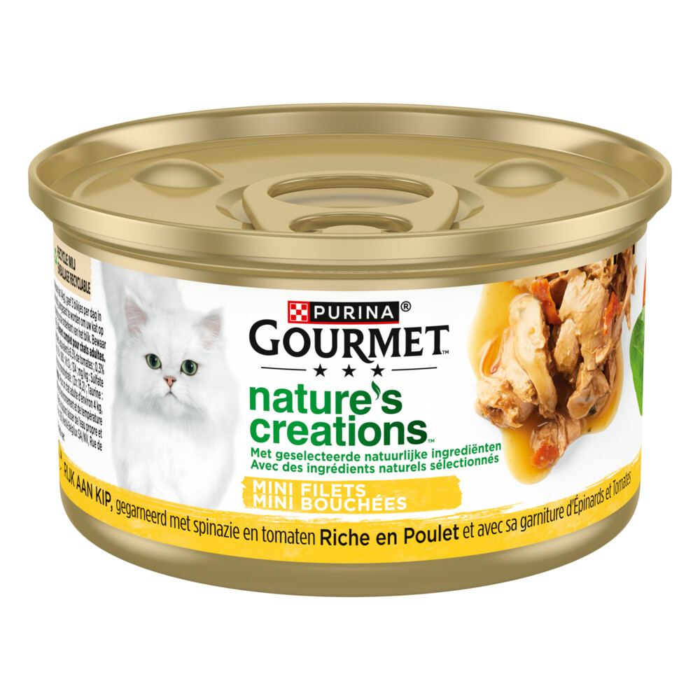 24x Gourmet Nature's Creations Blik Tomaat - Spinazie85 gr