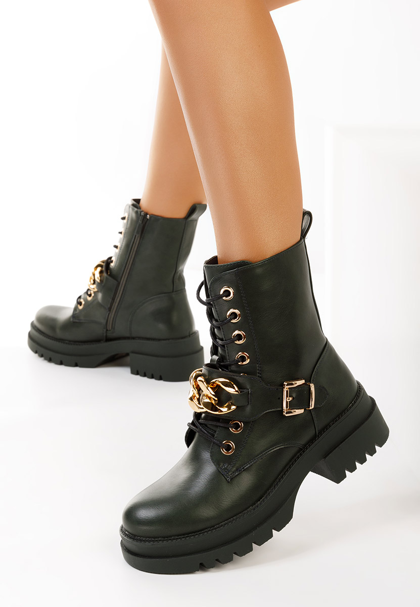 Bottines à lacets femme vert Mondariz