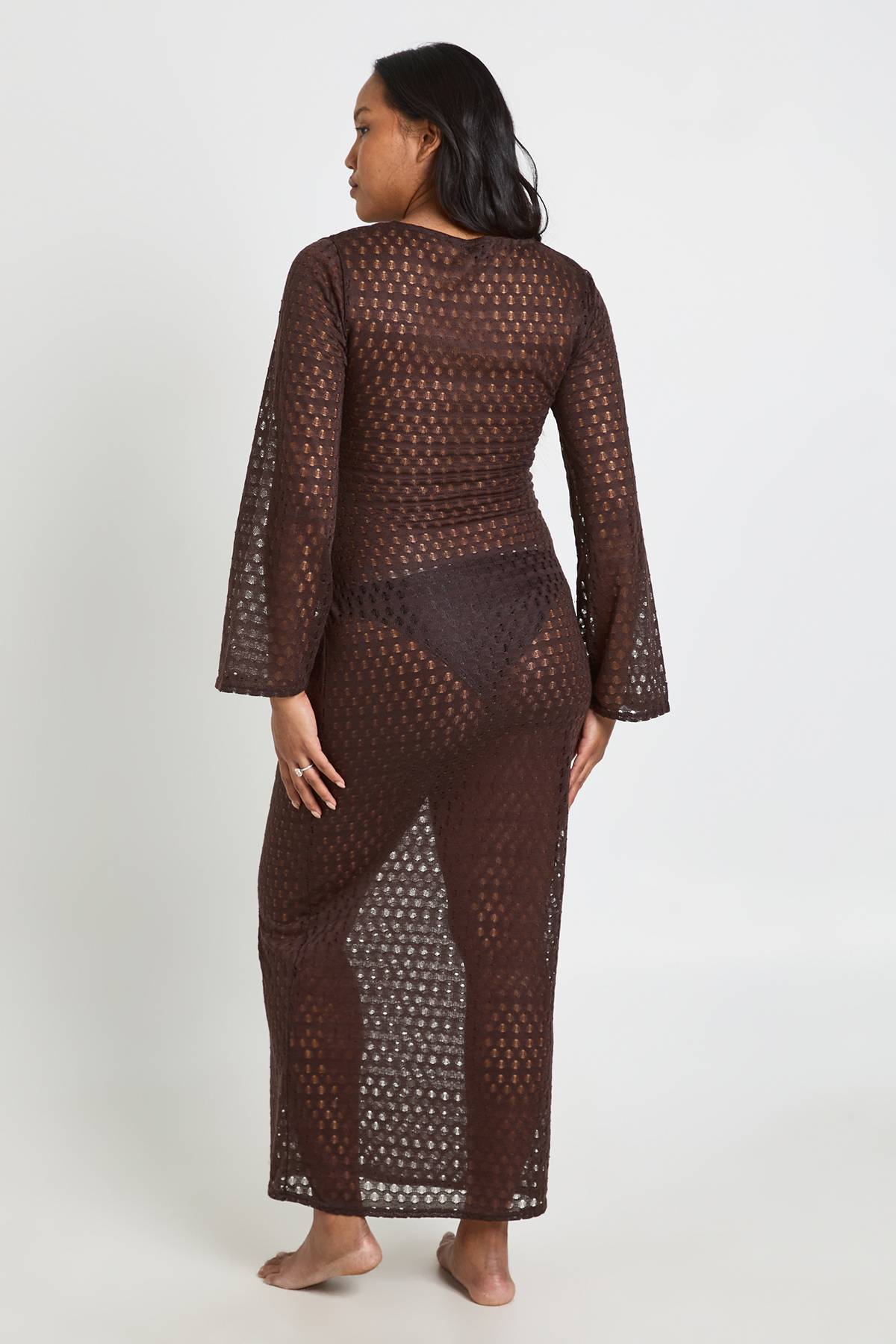 boohoo Robe De Plage De Maternité Avec Détail Anneau En O