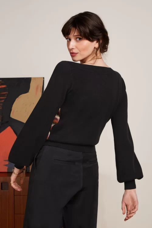 King Louie Erin Birdie top in zwart