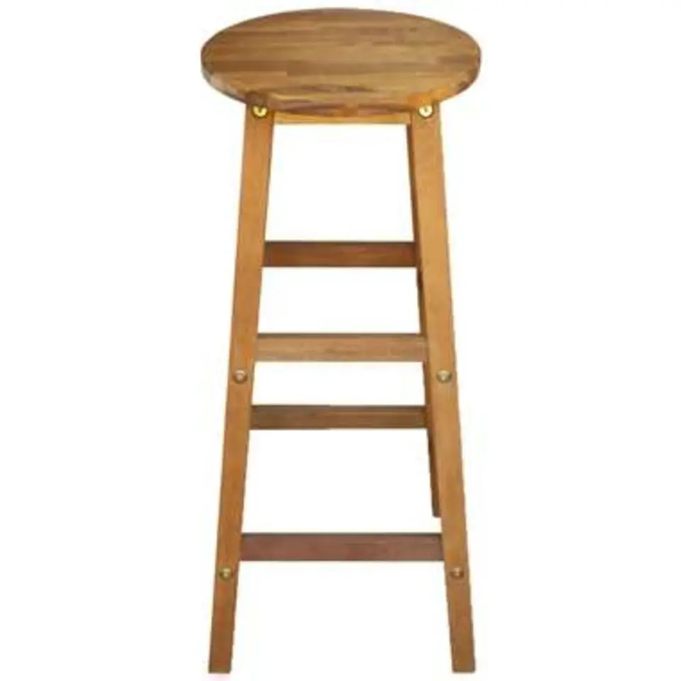 vidaXL - Barstoel - Bruin - Acaciahout - 2 stuks