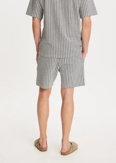 Gestreepte korte broek blauw (BLW.D)