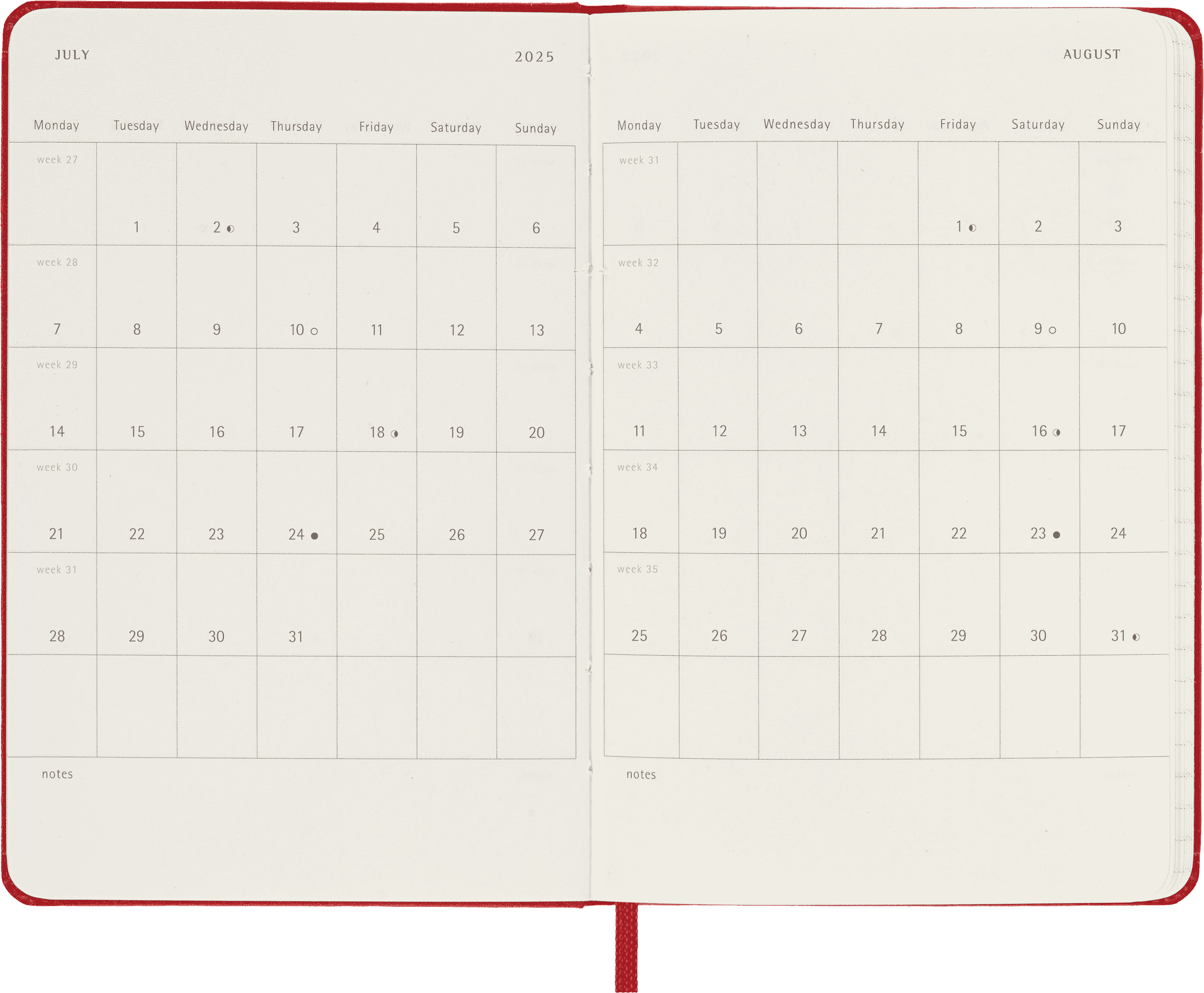 Classic Planner 2025 Pocket Weekly, hard cover, 12 months