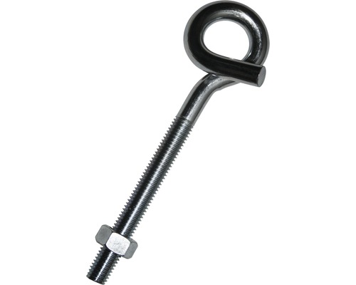 Schroefhaken, spiraalvormig met moer, 12x160 mm, 5 stuks