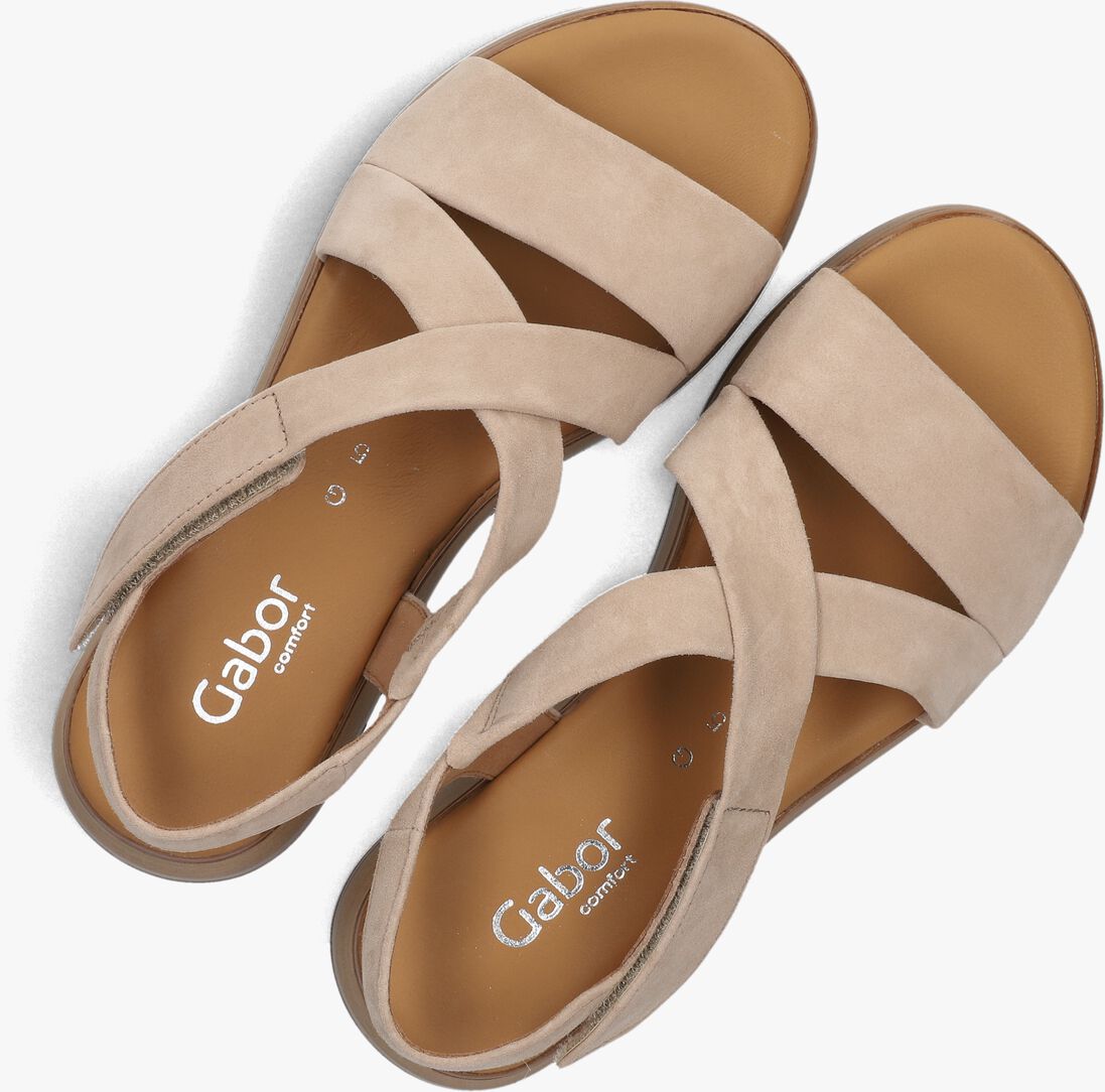 beige gabor platte sandalen 746