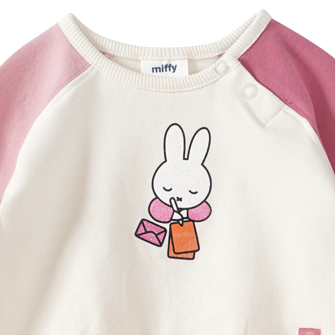 Miffy Langarmshirt mit Print creme / rosa / dunkelrosa