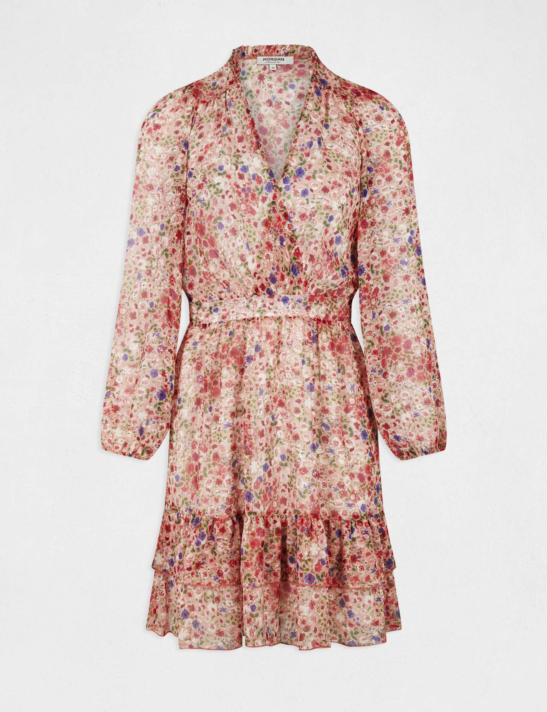 Robe évasée imprimé floral multico femme - multico