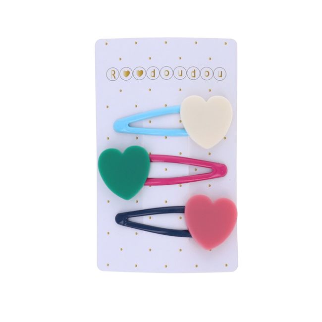 Lot de 3 barrettes cœur Roodoudou