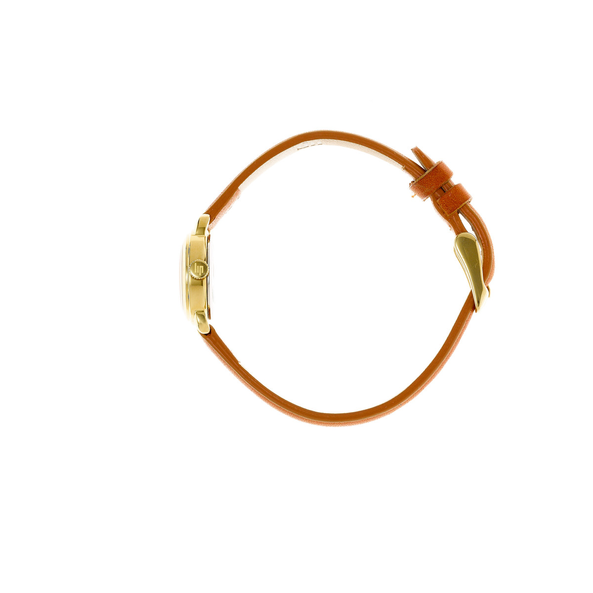 Montre Lip femme acier cuir marron