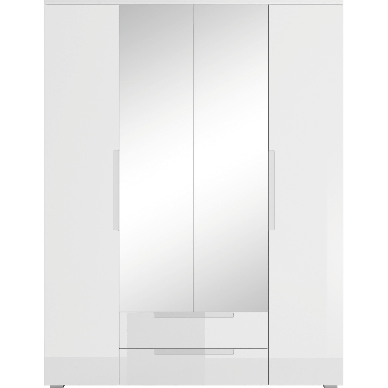 Drehtürenschrank Spice weiss, mit Spiegel