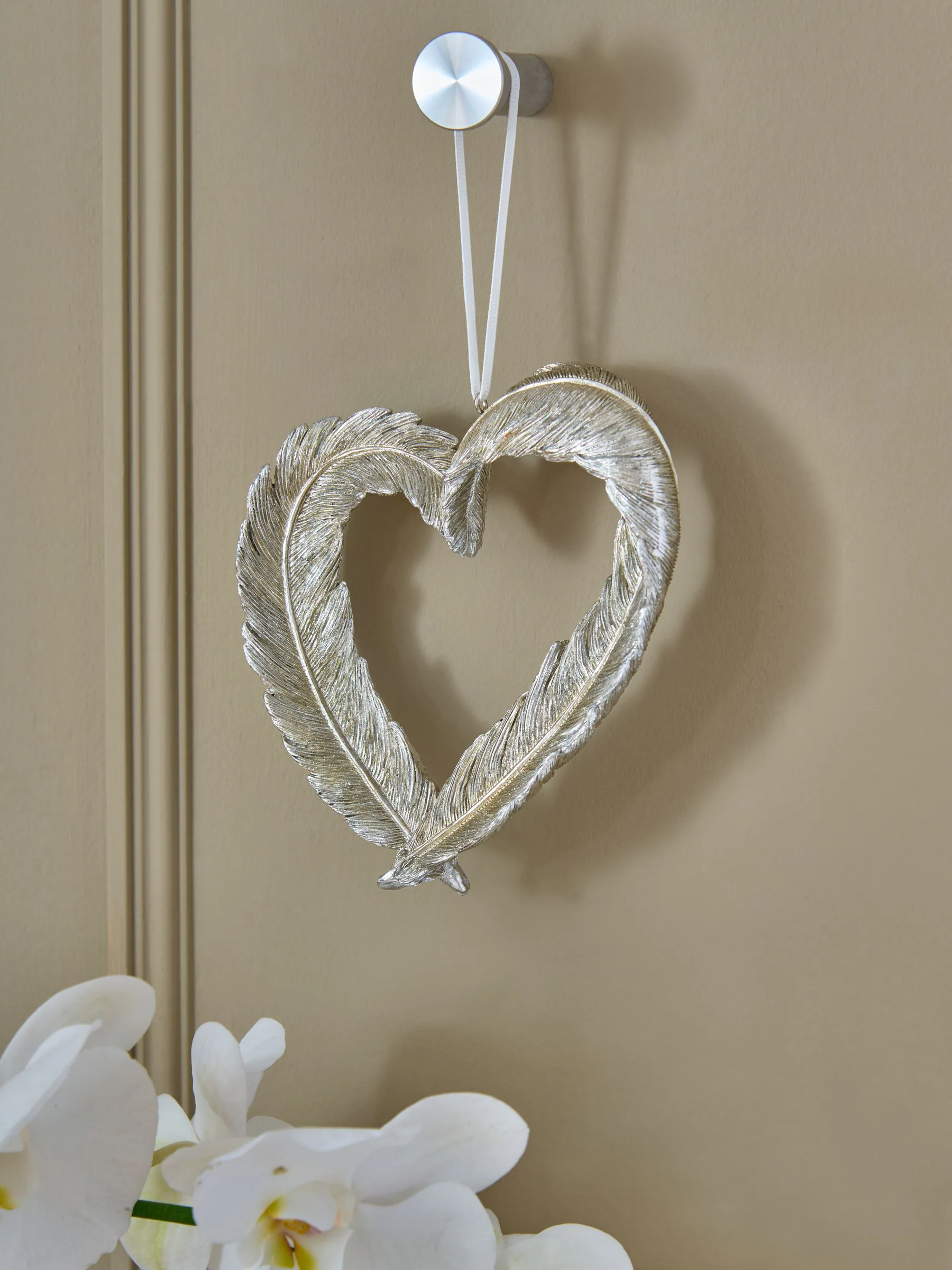 Feather Heart Hanging Decoration