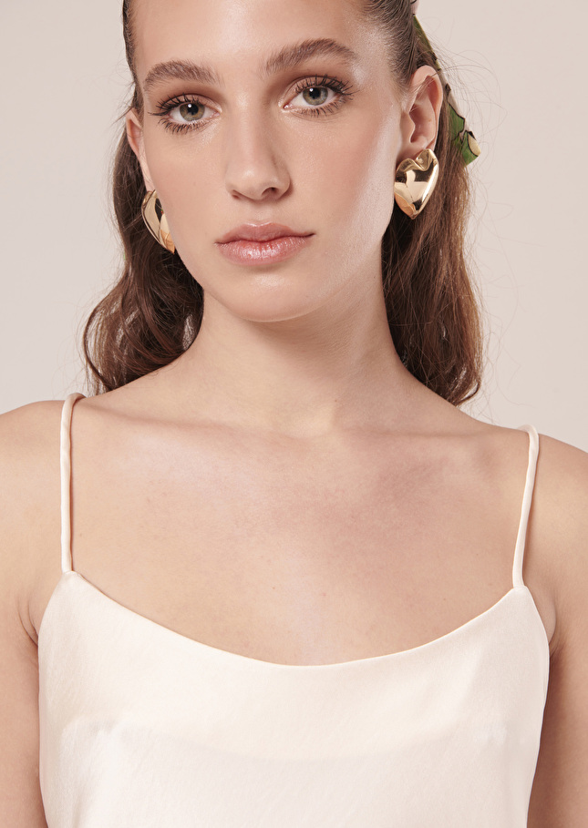 Top Tessécru en satin fluide