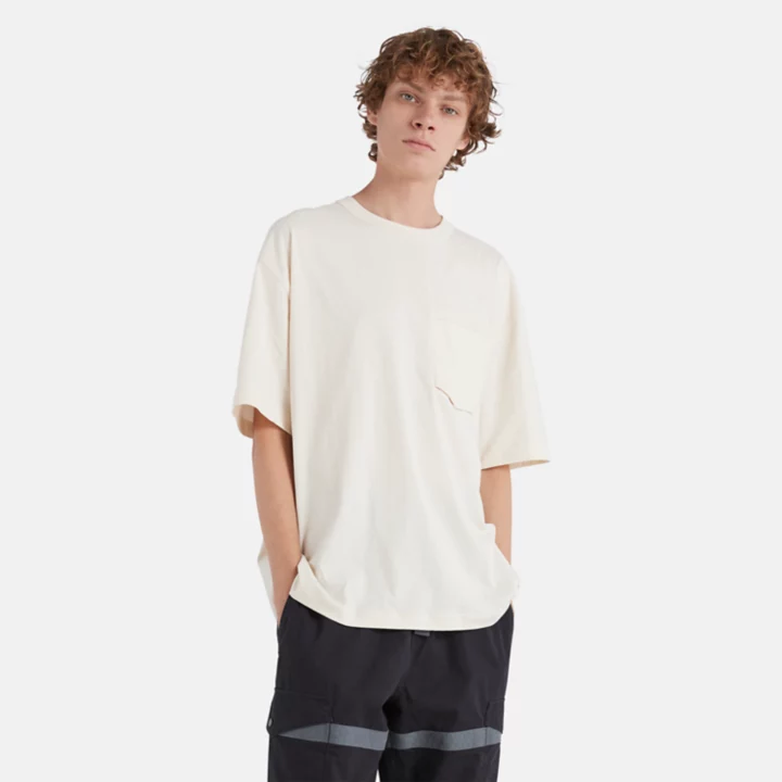 Camiseta Timberland x Raeburn na cor branca