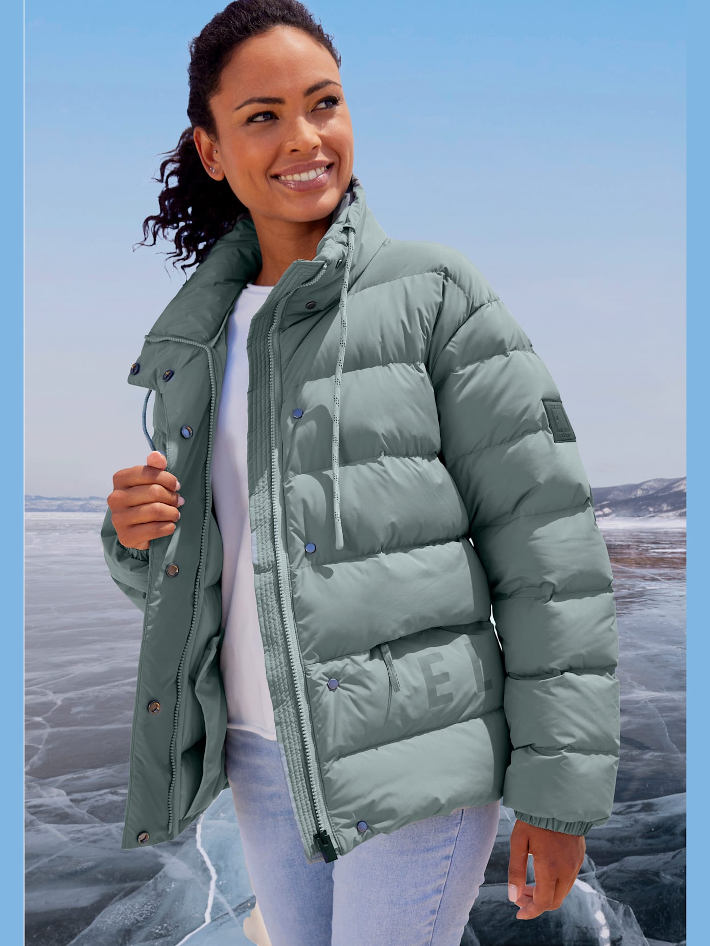 Doudoune veste matelassée doublée avec col réglable