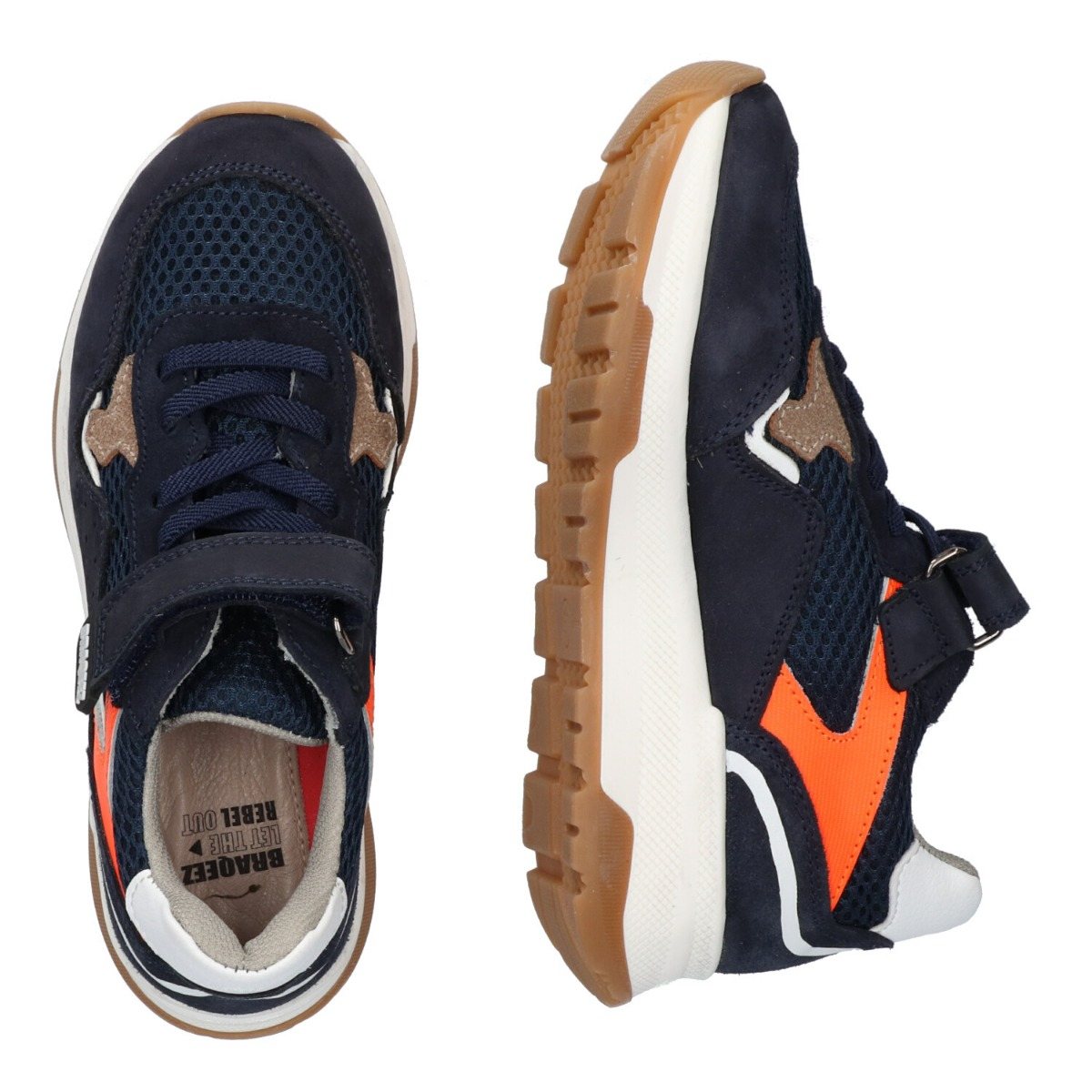Fedde Flow - Lage Sneakers Braqeez Blauw