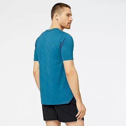 New Balance T-shirt Running Q Speed Jacquard - Bleu