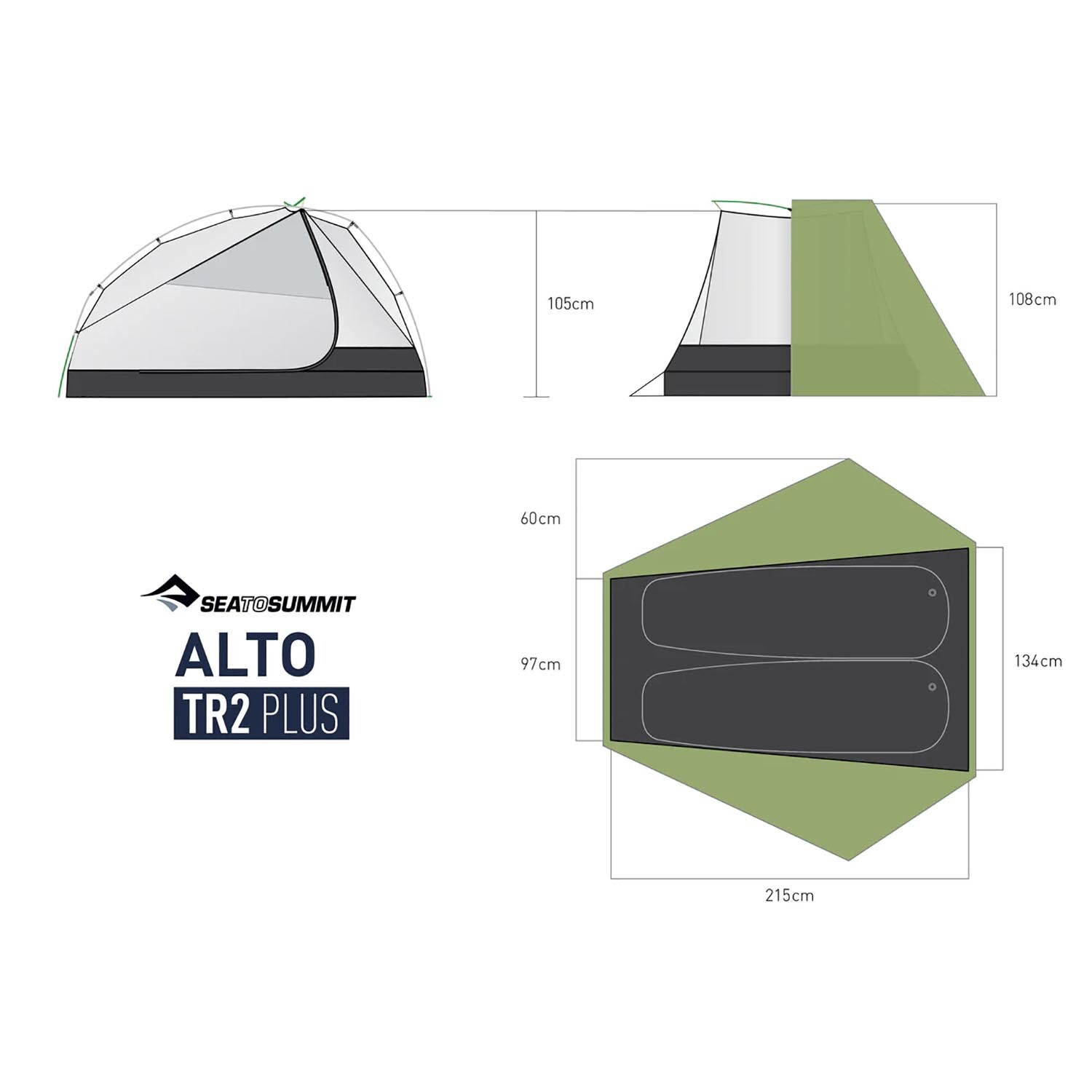 Sea to Summit Alto TR2 Plus Green