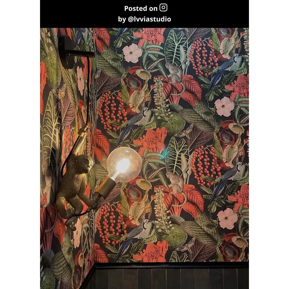 Lucide EXTRAVAGANZA CHIMP Wandlamp - Zwart