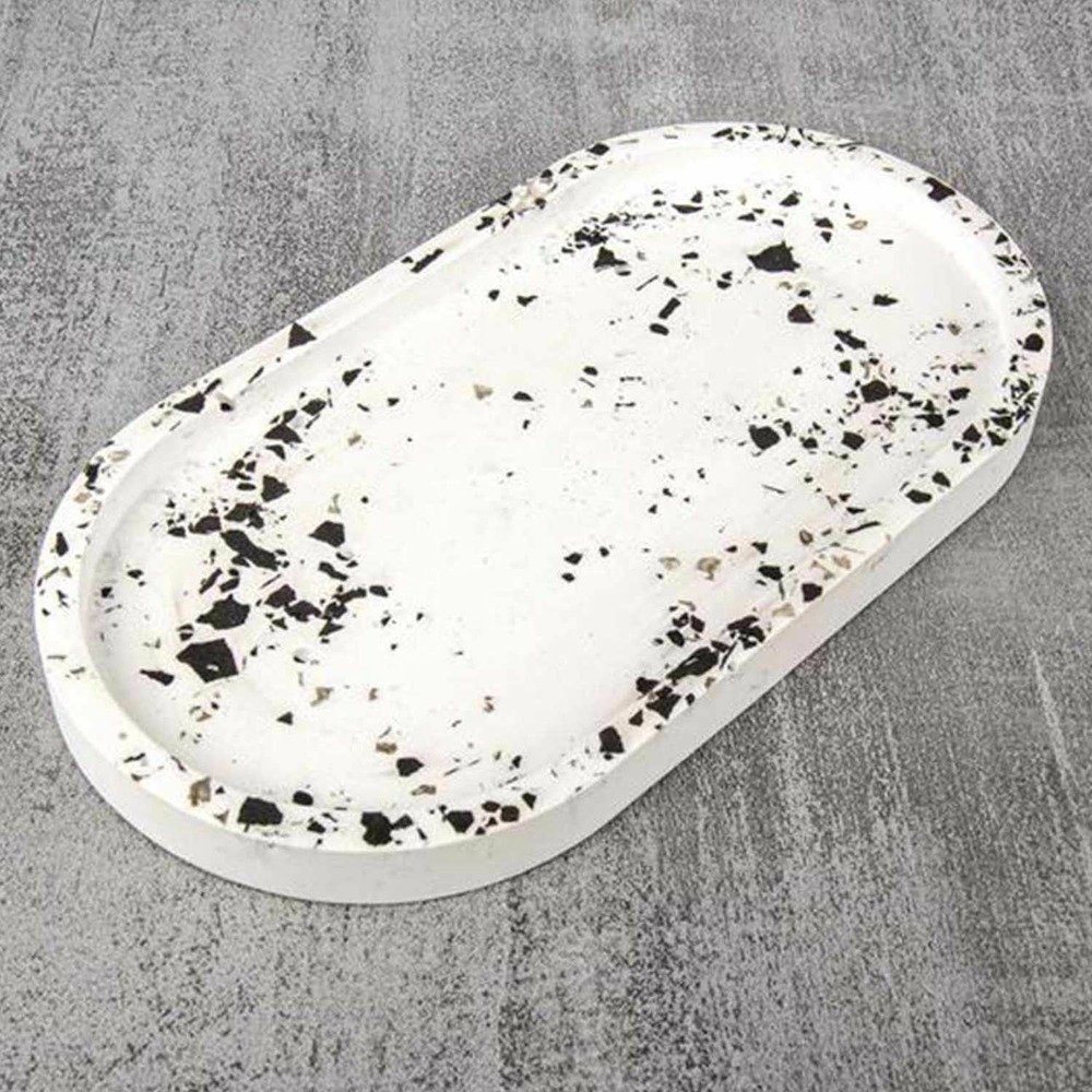 Kit de création mini plateau en résine terrazzo