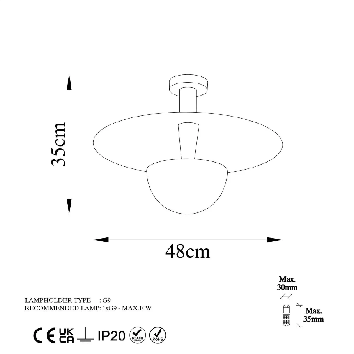 Hanah Home Suspension Kurt - Bronze