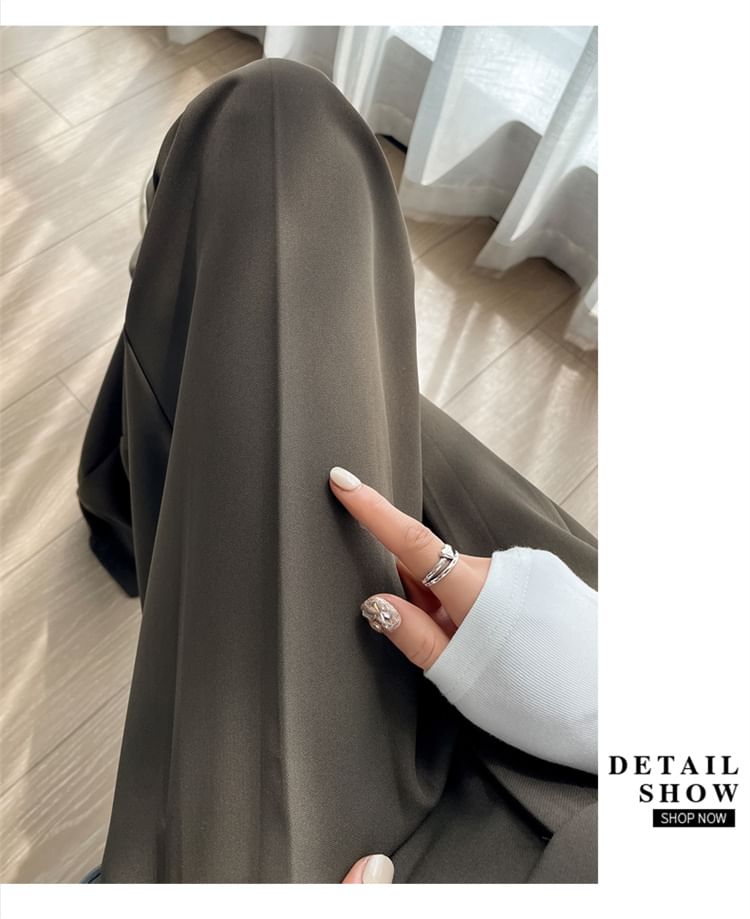 Dragan Pulse - Hoge taille effen wijde broek (verschillende ontwerpen)