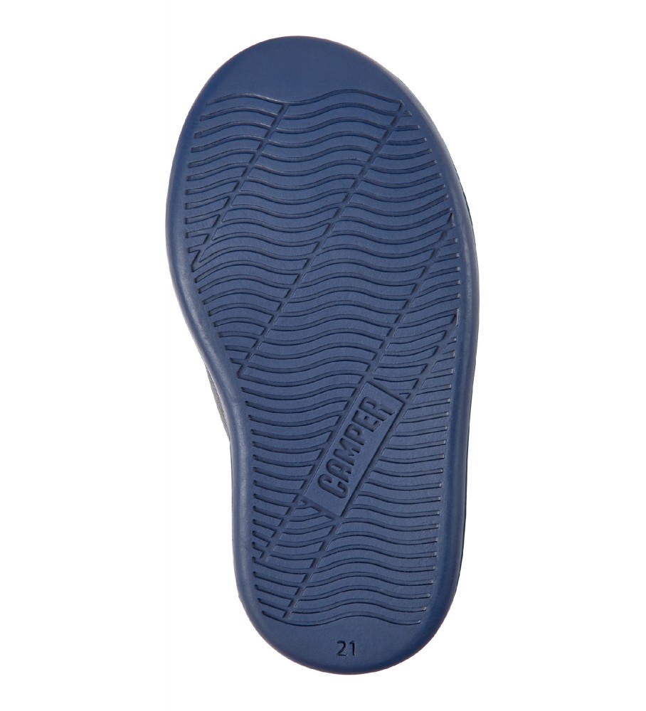 Tênis Camper Runner Four em couro azul-marinho