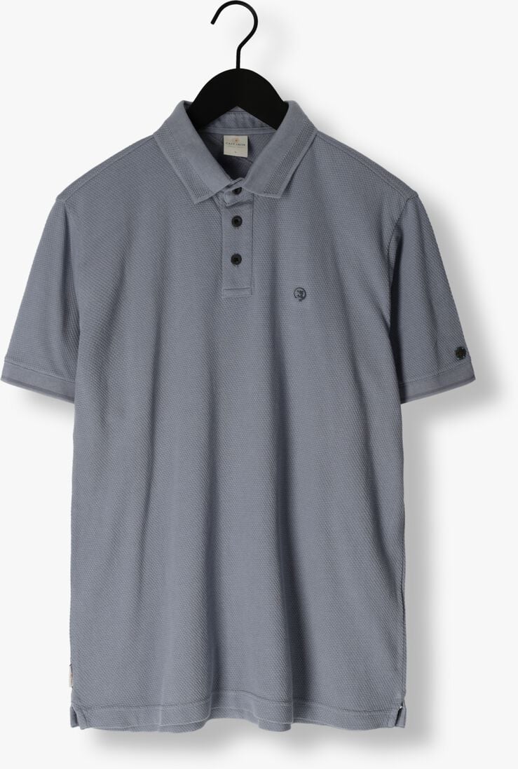 CAST IRON blauwe cast iron polo short sleeve polo popcorn
