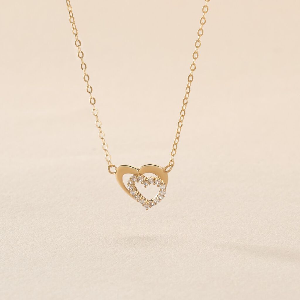 Collier Constancia Or Jaune Oxyde De Zirconium