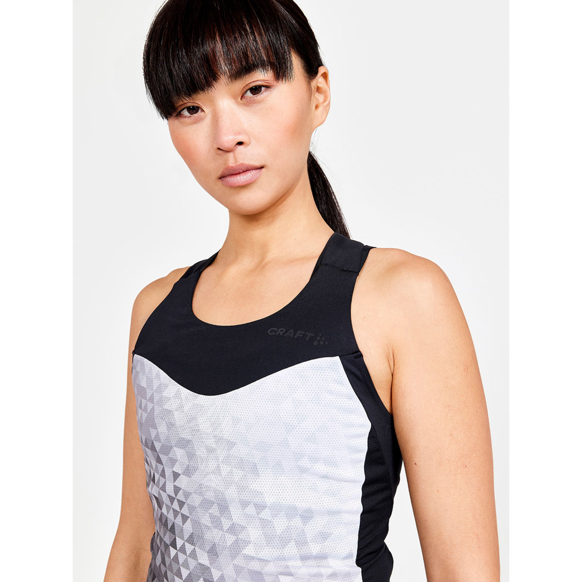 Craft ADV Endurance Fietsshirt Zonder Mouwen Grijs/Wit/Zwart Dames