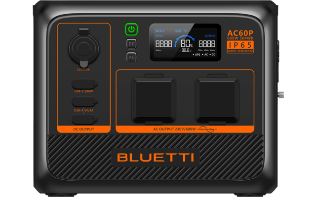 BLUETTI  AC60P-Black-EU tragbare Powerstation 600 W