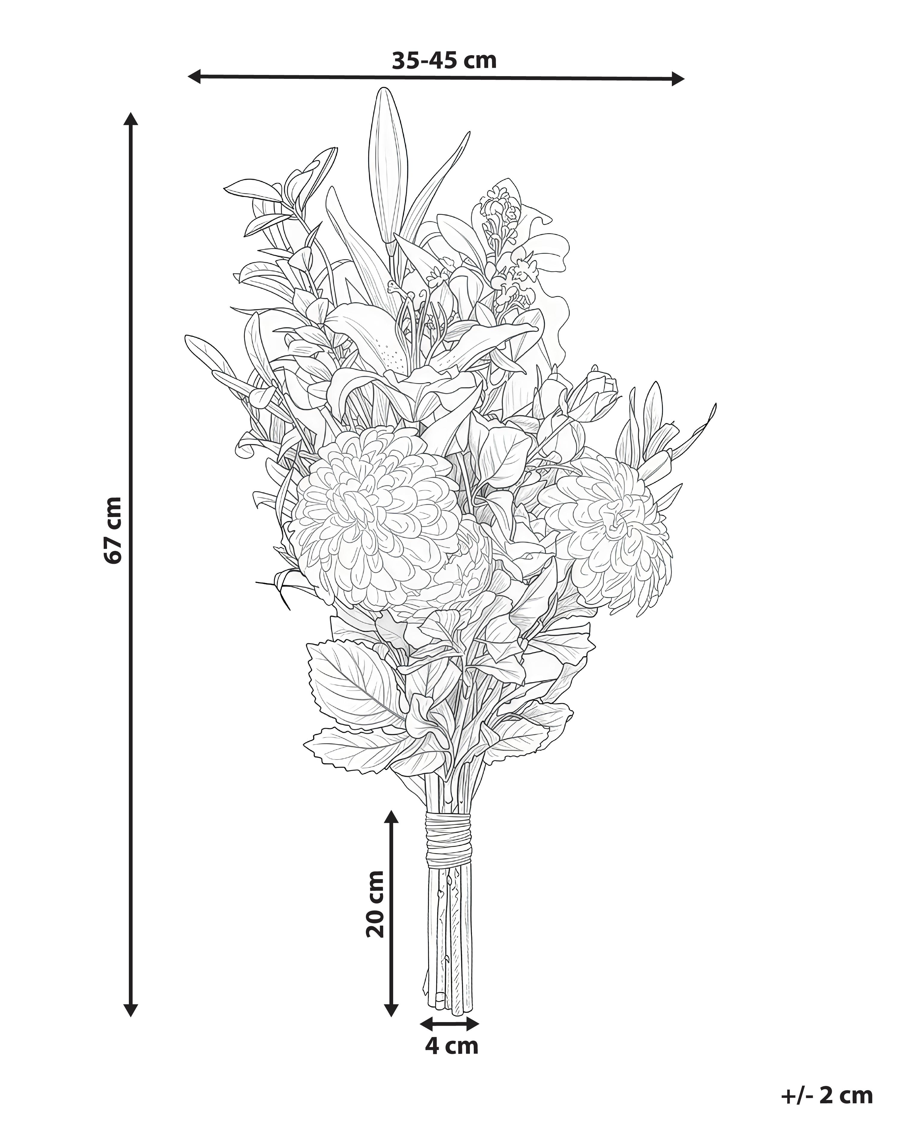 Kunstbloemenboeket PARREIRA 67 cm Wit