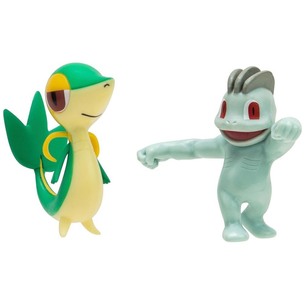 Pokémon-Kampffiguren-2er-Pack – Machop und Serpifeu
